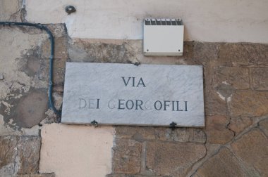 Via dei georgofoli Floransa'da gösterilen sokak haritası