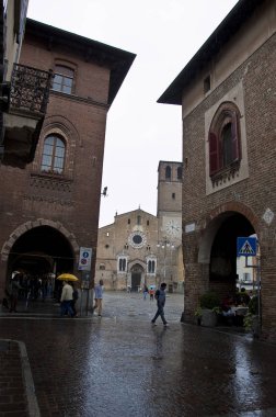 Lodi, Milan.I yakınlarında küçük bir şehrin tarihi merkezi