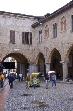 Lodi, Milan.I yakınlarında küçük bir şehrin tarihi merkezi