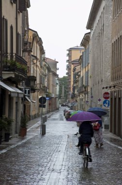 Lodi, Milan.I yakınlarında küçük bir şehrin tarihi merkezi