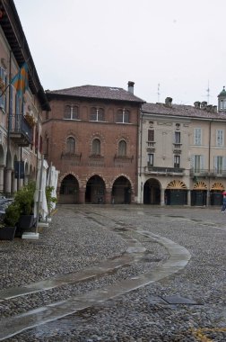 Lodi, Milan.I yakınlarında küçük bir şehrin tarihi merkezi