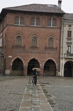 Lodi, Milan.I yakınlarında küçük bir şehrin tarihi merkezi
