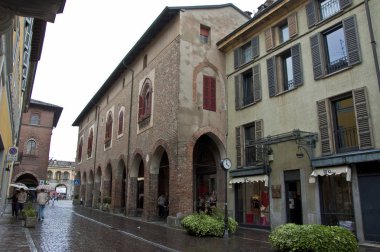 Lodi, Milan.I yakınlarında küçük bir şehrin tarihi merkezi