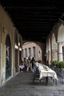 Lodi, Milan.I yakınlarında küçük bir şehrin tarihi merkezi
