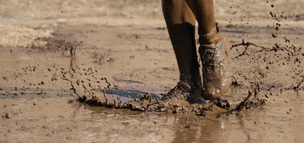 Pelari ras lumpur — Stok Foto