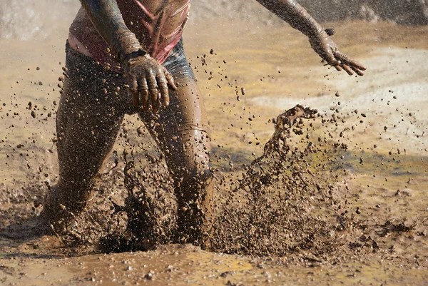 Corredores de carreras de barro — Foto de Stock