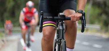 Bisiklete binme rekabet bisikletçi sporcular bir yarış sürme