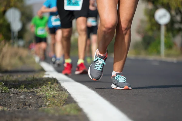 Marathon van lopende race — Stockfoto