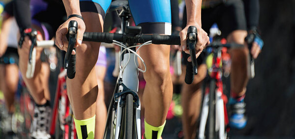 Cycling competition,cyclist athletes riding a race