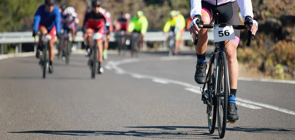 Cyclisme Compétition Cycliste Athlètes Chevauchant Une Course — Photo