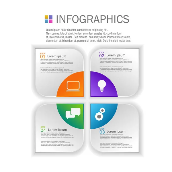 Diseño de infografías empresariales — Vector de stock