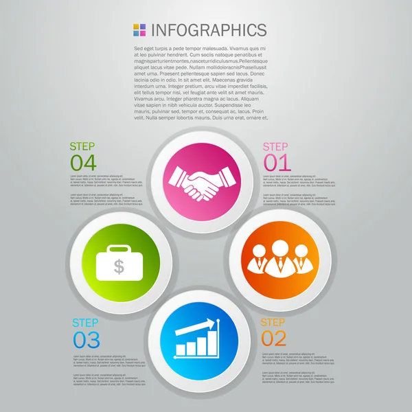 Design de infográficos de negócios — Vetor de Stock