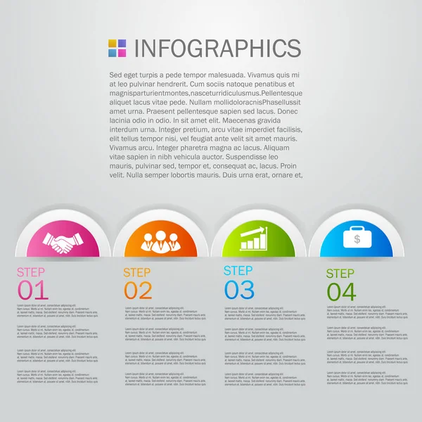 Diseño de infografías empresariales — Vector de stock