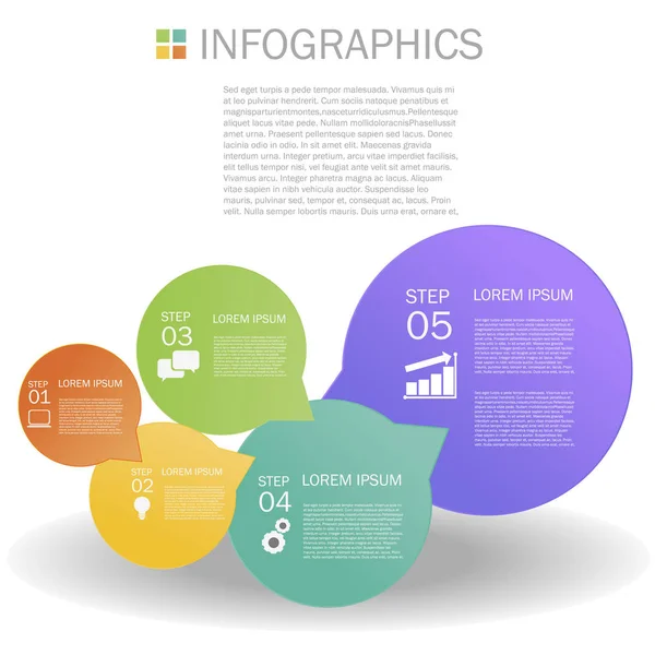 Diseño de infografías empresariales — Vector de stock