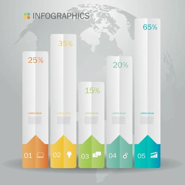 Design de infográficos de negócios — Vetor de Stock