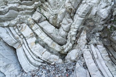 Folded limestone on the coast of Black Sea. clipart