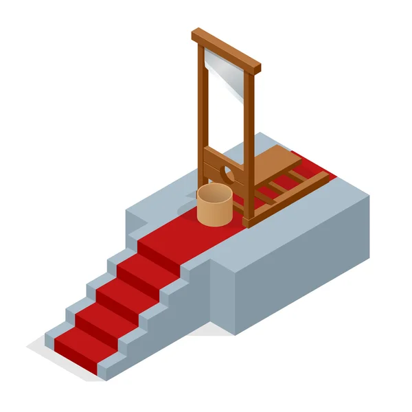 Illustration vectorielle guillotine isométrique — Image vectorielle