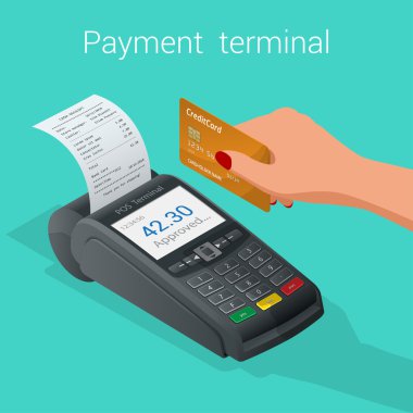 İzometrik Pos terminal banka kredi kartı ile ödeme doğruladı
