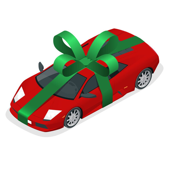 Изометрический подарок на новый автомобиль
