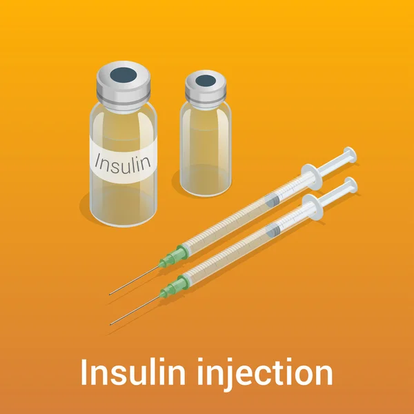 Diabetes Isométricos vida de cuidados de saúde —  Vetores de Stock