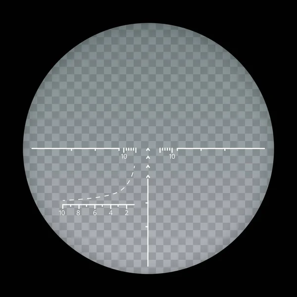 透明背景、 十字线和目标向量插图时髦的网站设计一个孤立的目标视线狙击手符号 — 图库矢量图片