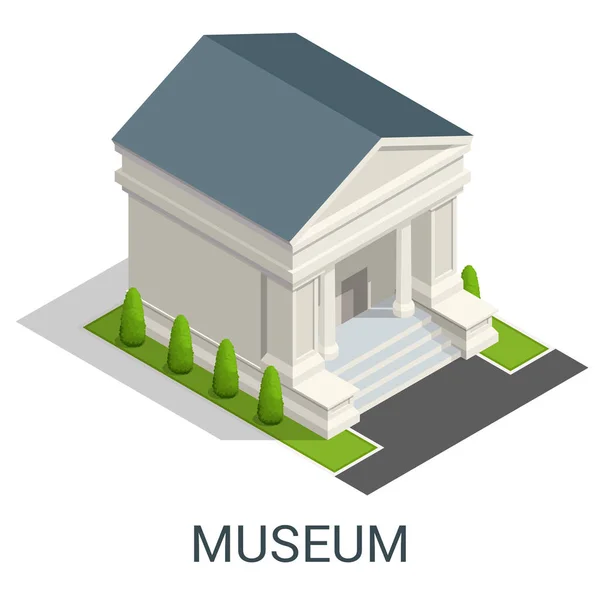 Kulturhistoriskt city center museum utställningar gallerier. — Stock vektor