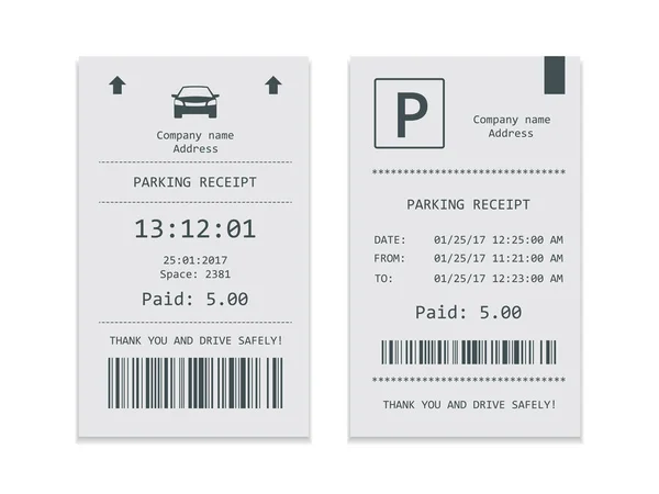 Ensemble isométrique de tickets de parking. Icône d'illustration plate pour web — Photo