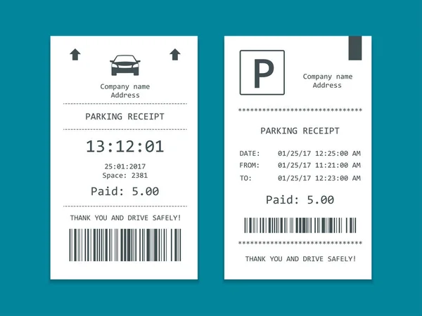 Isometric set of Parking tickets. Flat illustration icon for web — Stock Vector