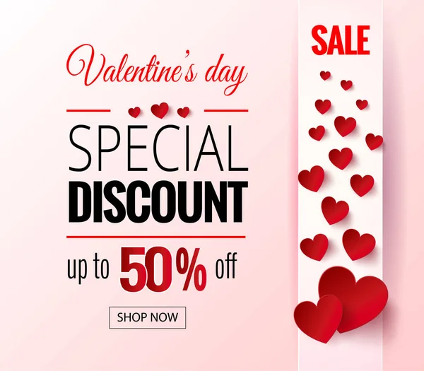 Valentines Day verkoop flayers. — Stockvector