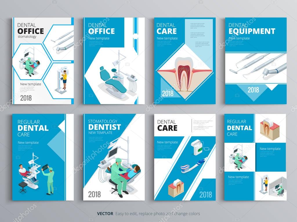 Flyers for Health and Medical concept. Hygiene template of flyear, magazines, posters, book cover, banners. Clinic infographic concept background. Layout dentistry illustrations modern pages