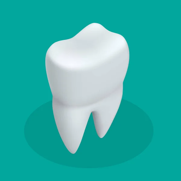 等距牙齿图标牙医平面向量标记或符号。为移动用户界面 — 图库矢量图片