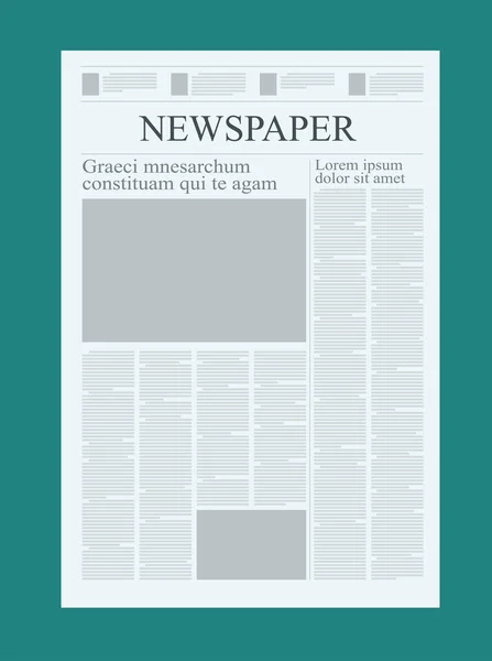 Grafik tasarım gazete şablonu, vurgulama rakamlar ve referansları sahte kadar bir boş günlük gazete grafik tasarım gazete şablon / vektör — Stok Vektör