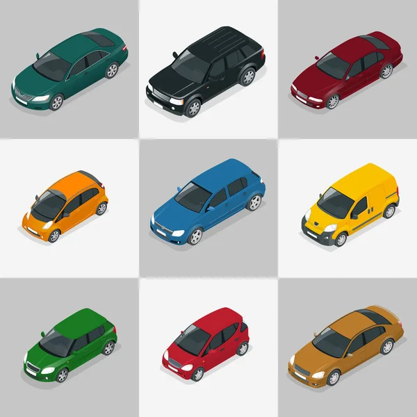 Set de mașini moderne — Vector de stoc