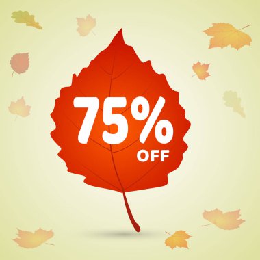 Sonbahar Satılık arka plan düzen süslemeleri alışveriş satış veya promosyon posteri için yaprakları ile parlak sonbahar yaprakları parlak sonbahar yaprakları Poster, kart, etiket, banner tasarımı