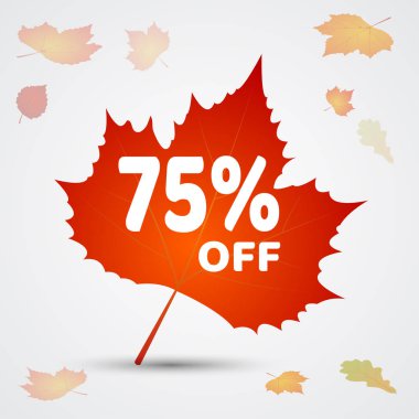 Sonbahar Satılık arka plan düzen süslemeleri alışveriş satış veya promosyon posteri için yaprakları ile parlak sonbahar yaprakları parlak sonbahar yaprakları Poster, kart, etiket, banner tasarımı