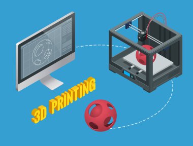 Yeni nesil 3d baskı bir model plastik baskı makinesi.
