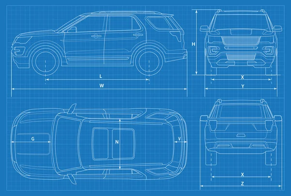 車 設計図ストックベクター ロイヤリティフリー車 設計図イラスト Depositphotos