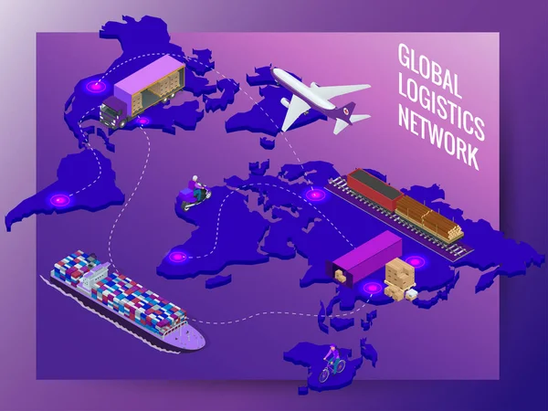 Globala logistik nätverk — Stock vektor