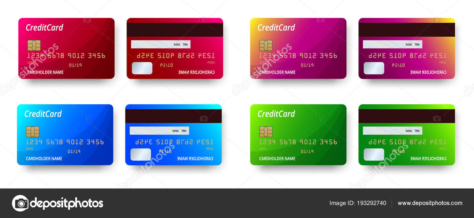 templates realistic detailed credit cards set design vector plastic credit card or debit card - Plastic Credit Card templates realistic detailed credit cards set design vector plastic credit card or debit card - Plastic Credit Card