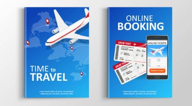 Broşür ya da flaer seyahat ve online bookung kavramı. Şablon flyear, dergi, afiş, kitap kapağı, afiş / seyahat. Yaz tatili. Seyahat planlıyorsanız. Kurumsal kullanımda rapor, tanıtım, Web sitesi.