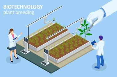 Yeni bitki yetiştirme ve tarım genetiği yöntemlerini araştıran özgün bir laboratuvar konsepti. Sebze hidrofonik sistemi, serada sağlıklı gıdalar için organik tarım.
