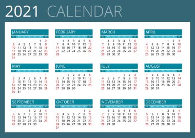 2021 Takvim, Fotoğraf, Logonuz ve Metinleriniz İçin Yer Yazdırma Şablonu. Hafta Pazar başlıyor. Portre Oryantasyonu. 12 aylık set. 2021 Yıllık Planlayıcı.