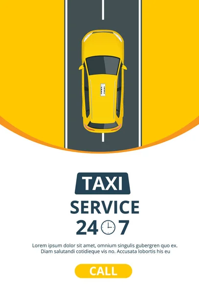 Taxi Banner Design Template for Taxi Service. Online Mobile Application Order Taxi Service — Stock Vector