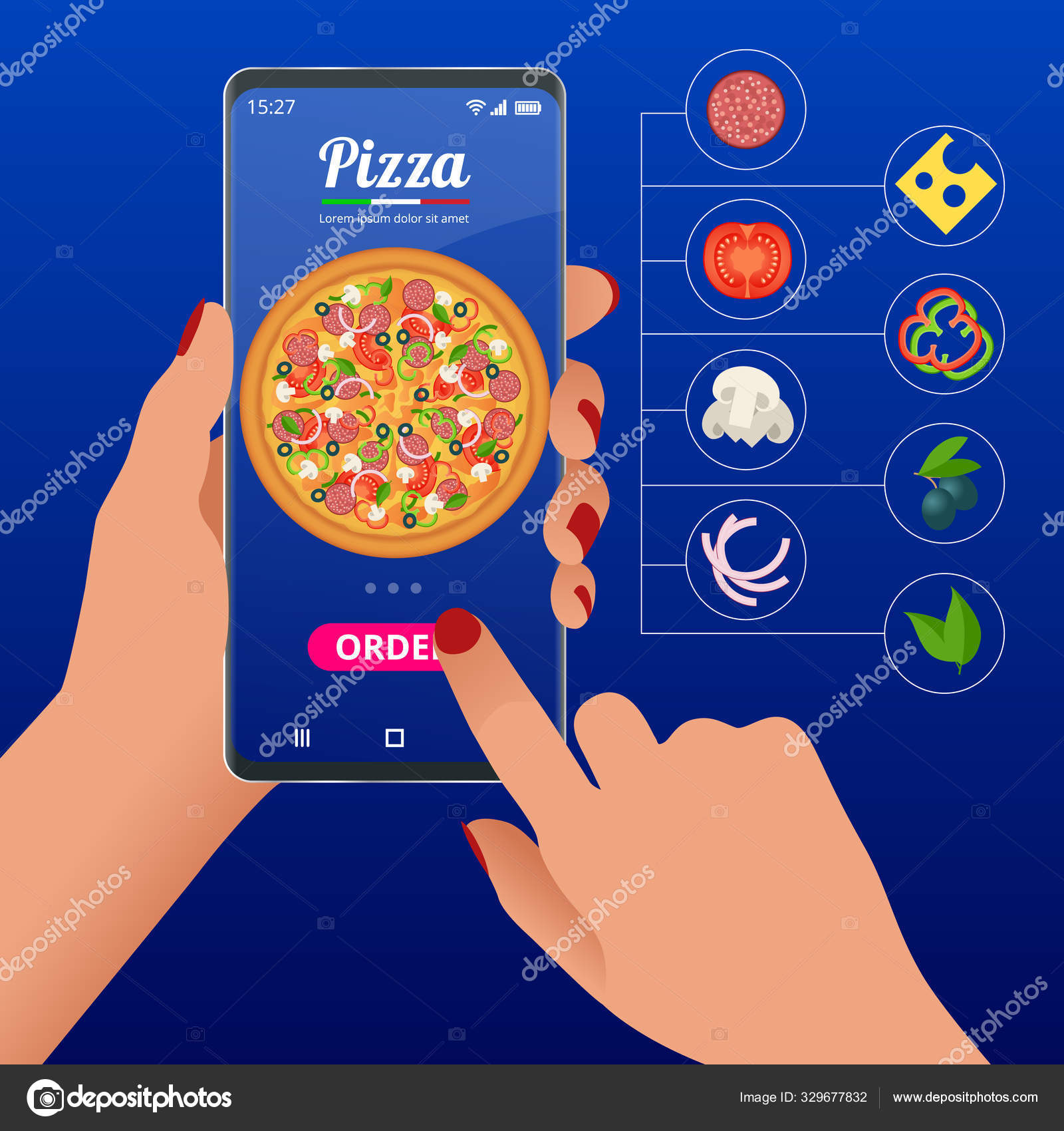 Conjunto de vetores para criar jogos para celular ícones de comida para uso  no design de aplicativos