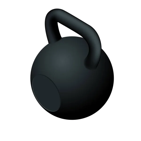 Icono de pesas negras isométricas aisladas sobre fondo blanco. Mancuerna de metal negro. Símbolo de gimnasio, fitness y equipamiento deportivo — Archivo Imágenes Vectoriales