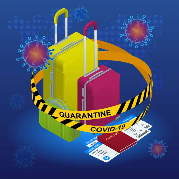 Coronavirus Covid-19, staying at home with self-quarantine to help slow outbreak and protect virus spread. Save the Planet from coronavirus. — Stock Vector