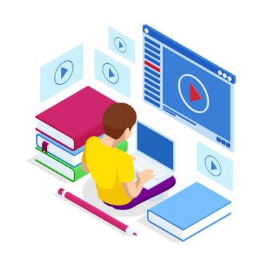 Dijital Okuma, E-Sınıfı Ders Kitabı, Modern Eğitim, E-Öğrenim, Çevrimiçi Eğitim ve Kurs, Ses Eğitimi, Uzaklık Eğitimi, Eğitim ve Öğrenci Konsepti