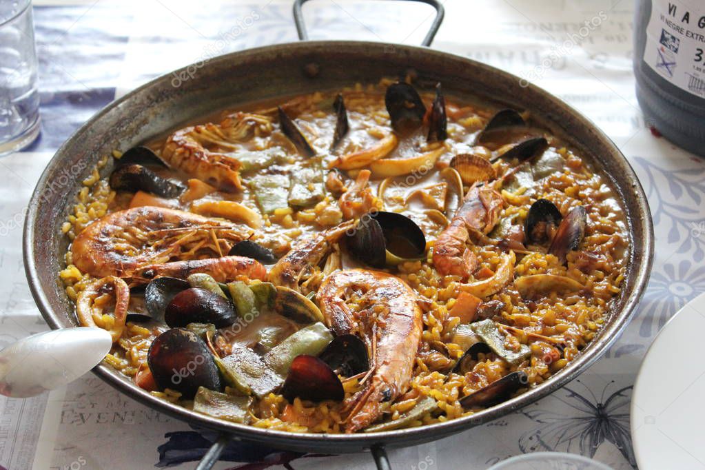 Spanish traditional paella.