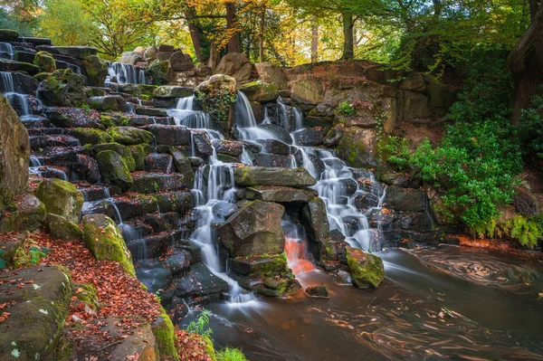 A cascade in Virginia Water, Surrey — Stock Photo, Image