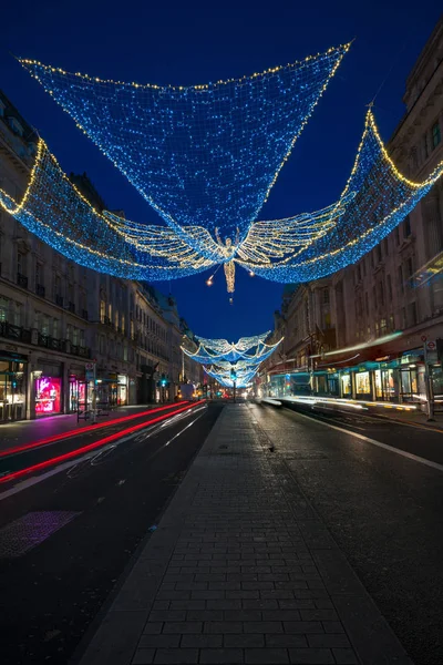 Luces de Navidad en Regent Street, Londres Reino Unido —  Fotos de Stock